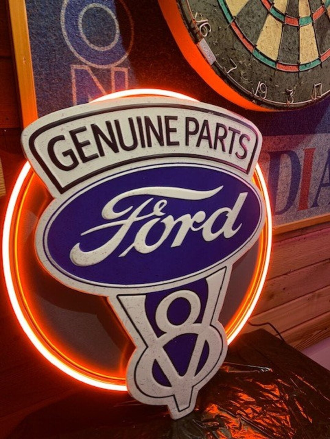 Enseigne murale LED néon corde Ford V8 Texaco Pétrole et Etsy France