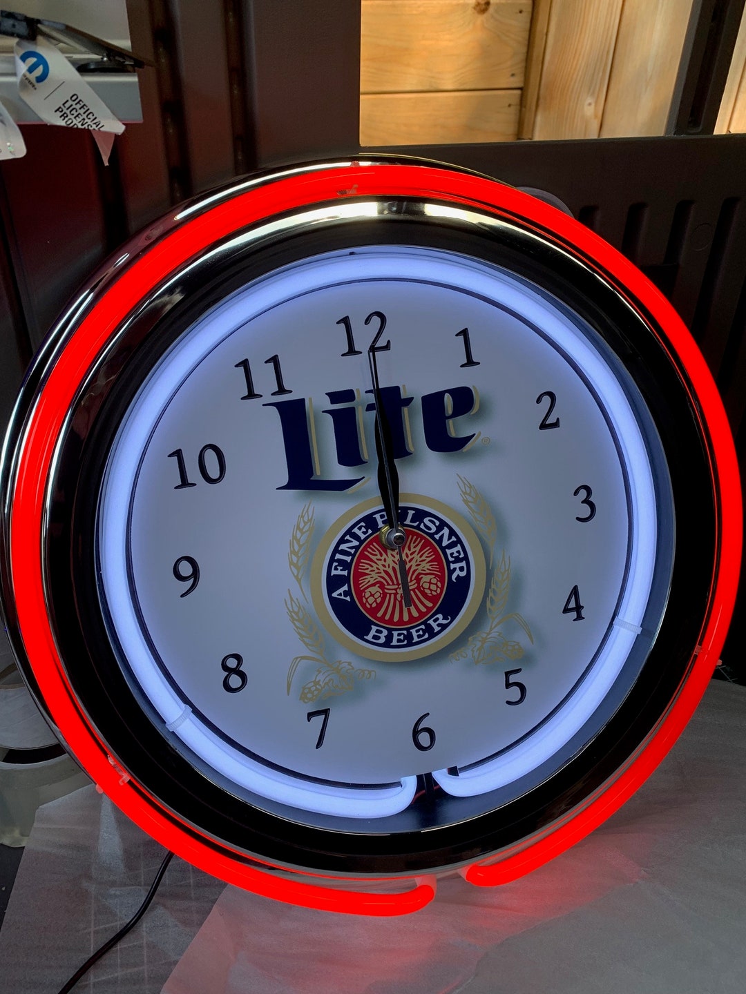 Miller Lite USA Beer 16 Inch Double Neon Clock or Custom With Your Art