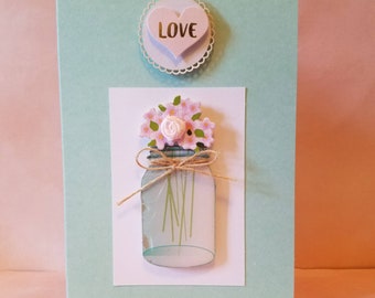 Rustic Mint Card Etsy