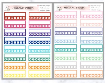 Single Weekly Tracker | Planner sticker | Weekly Tracker | pastel | bold | LBD | Habit tracker | Weekly habit tracker | Tracker sticker