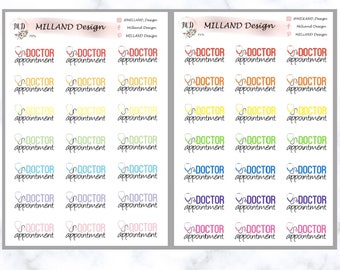 Doctor Appointment functional sticker for planner in pastel and bold