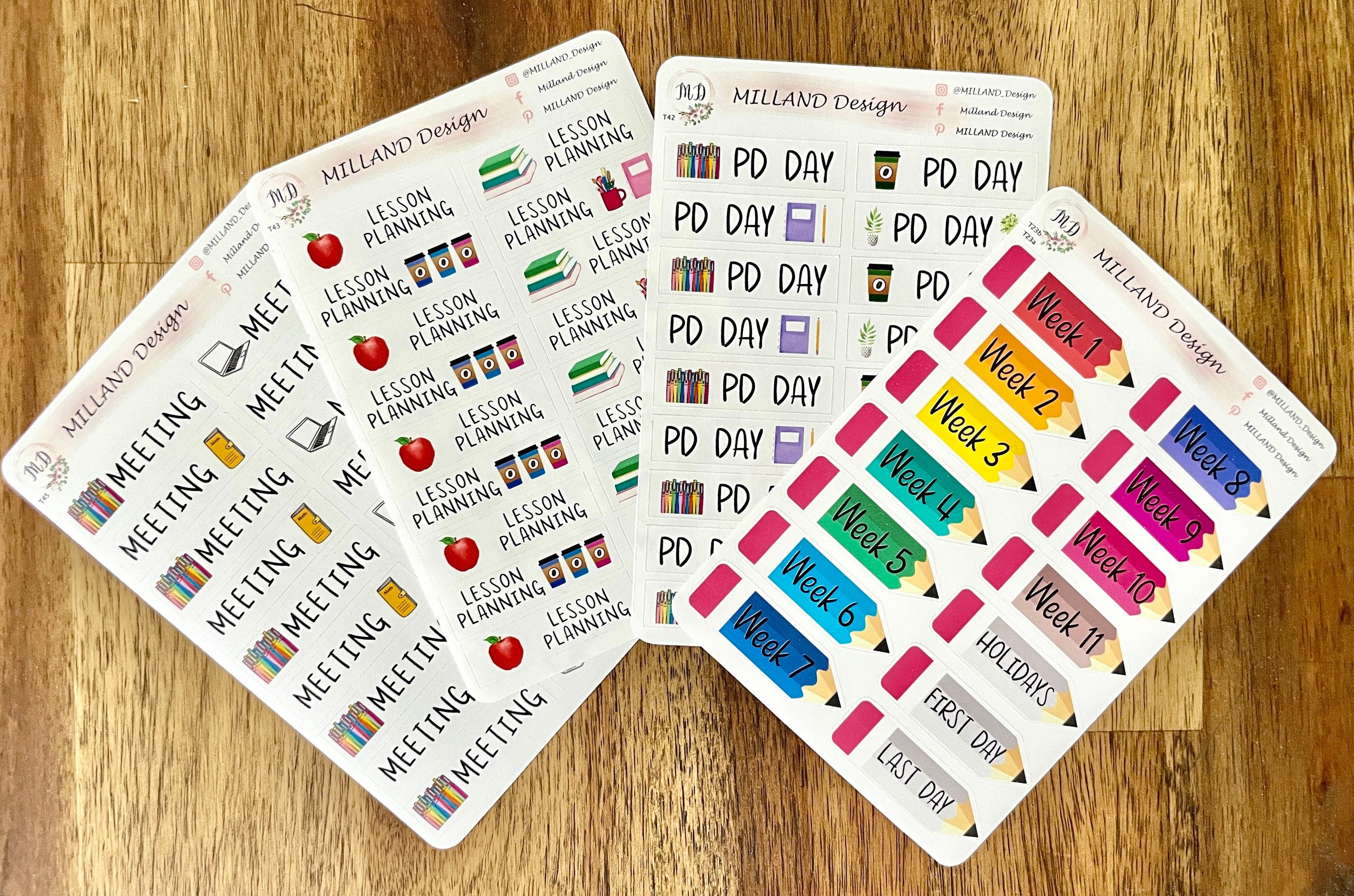 Tutor, teacher stickers for planners, ID 0576/0088/0577