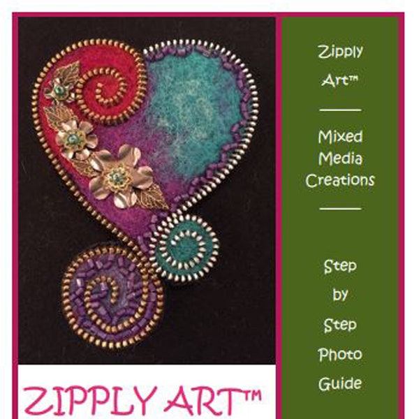 Zipply Art Zipper Needle Felted  - How to Book
