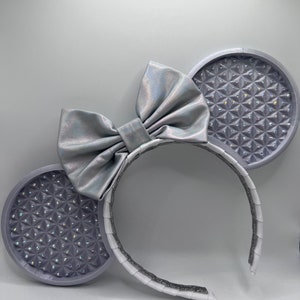Epcot inspirierte Strass geometrische Disney Ohren | Glitzerndes Schleifenstirnband | Handgefertigtes Park-inspiriertes Accessoire