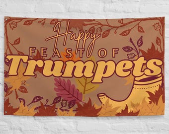 Customizable Feast of Memorial of Blowing of the Trumpets Banner | Yom Teruah | Feast of Trumpets | Rosh Hashanah | Day of Remembrance