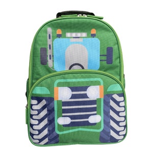 Tracteur vert, sac à dos pour enfants