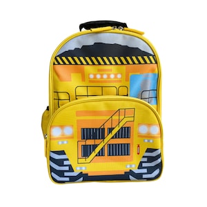 Camion à benne basculante jaune, sac à dos pour enfants