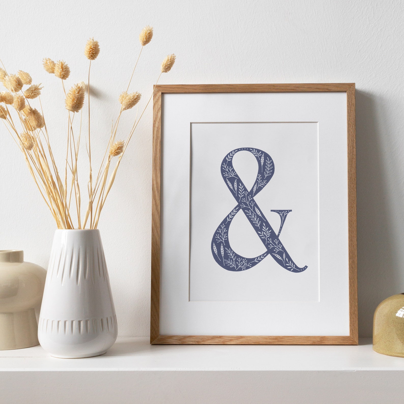 Ampersand Hand Painted Wall Art A4 Prints Wall Decor Home Etsy
