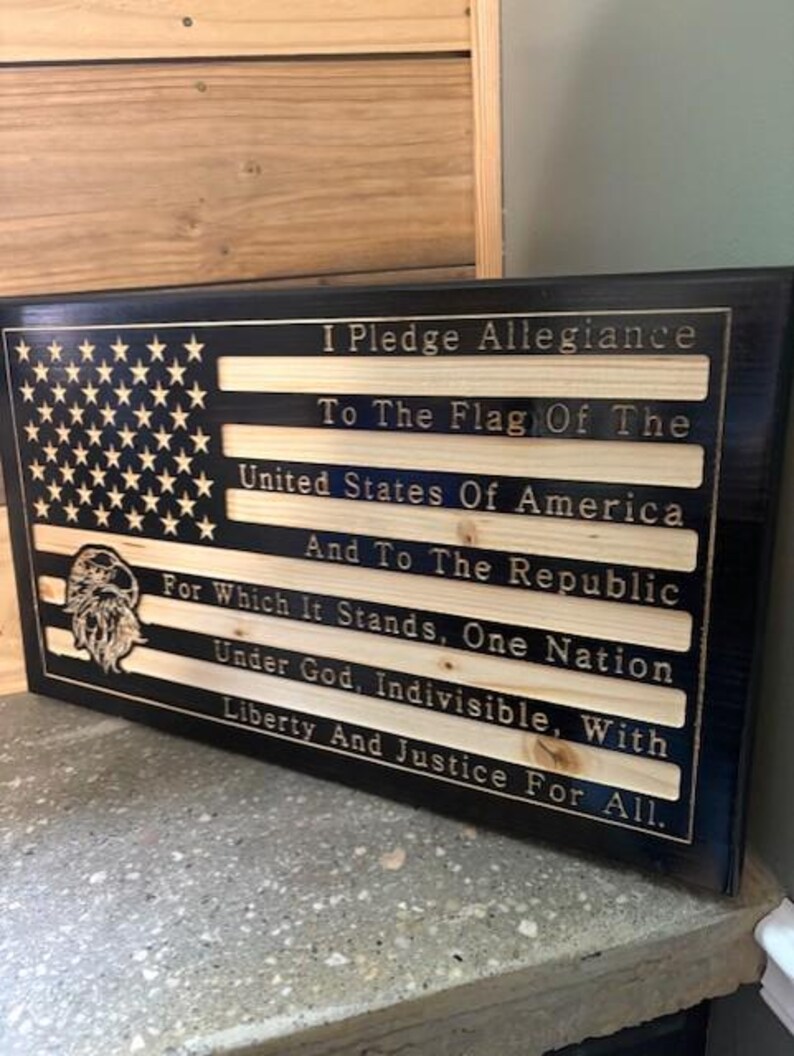 Pledge Border Pledge of Allegiance Flag - Etsy