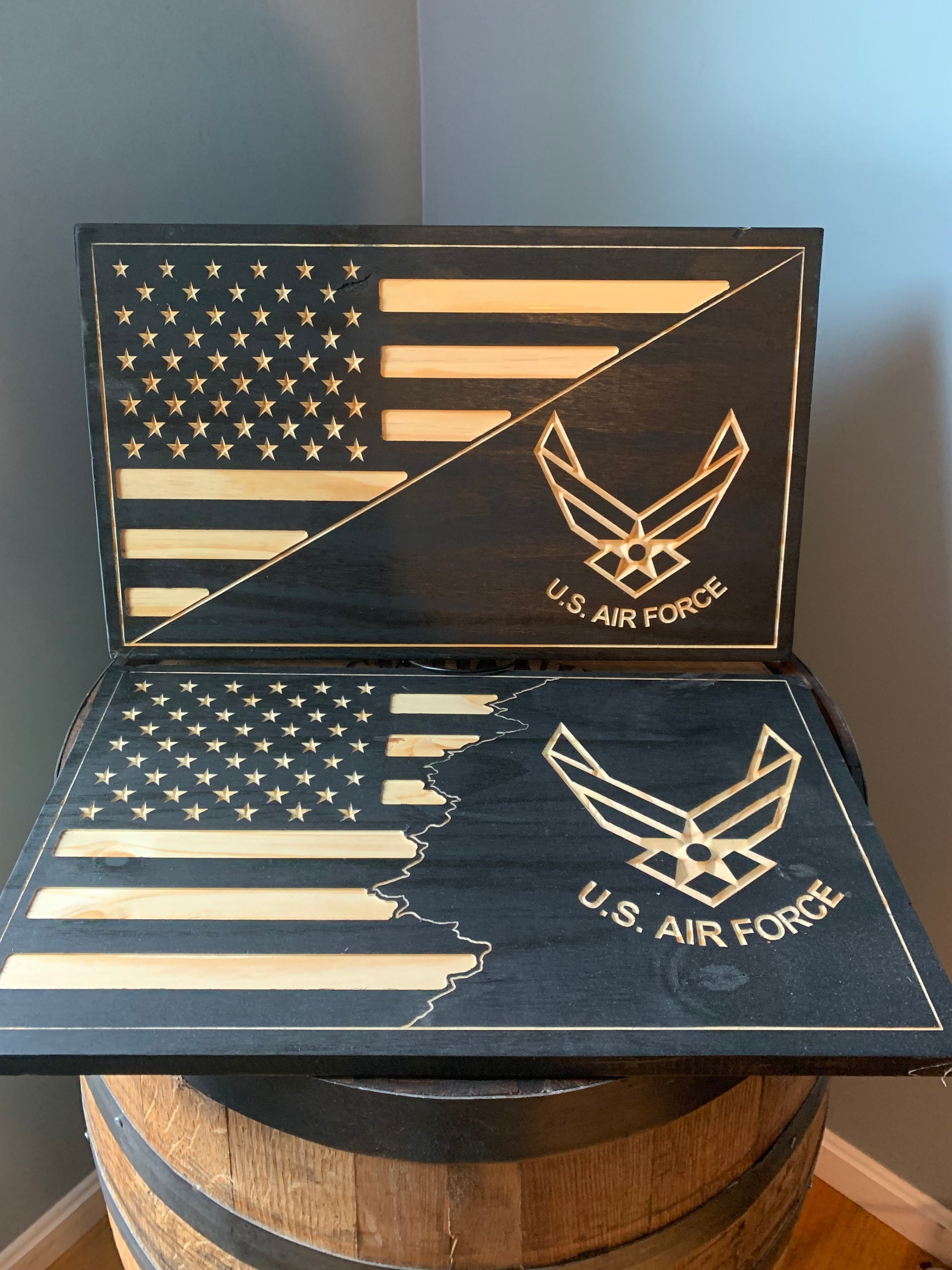 Tattered Us Air Force Flags Etsy 