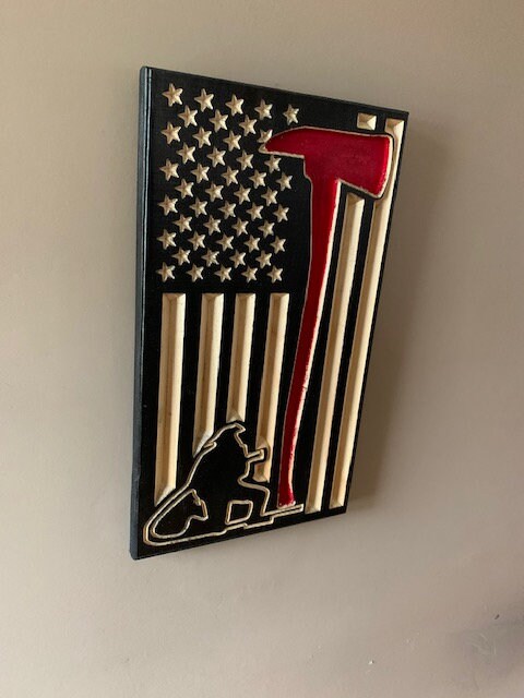 Firefighter Axe Flag | Etsy