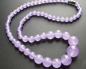 Collana Con Perline Annodate In Pietra Spessa Rotonda Grande Da 14 Mm In Giada Verde, 18"-45", Bracciale, Orecchini, Uomo, Donna Gioielli In Giada - Italia - Foto 10