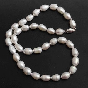 14&quot;-40&quot; natural rice Ivory Freshwater Pearl beaded necklace,bracelet,earring drop,2rows,3rows,Mens,woman neckalce,Bridesmaids,Wedding Bridal