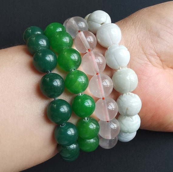 Natürliche 6/8/10/12mm Grün Jade Jadeit Runde Edelstein Lose