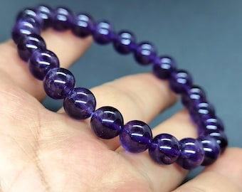 XIACIBDUS Paarse agaat kralenarmband, chakra armband, powerbead stretch parelarmband 8 mm, natuursteen armband agaat armbanden flex armband van edelsteen kralen, 17 centimeters, Steen XIACIBDUS Paarse agaat kralenarmband, chakra armband, powerbead stretch parelarmband 8 mm, natuursteen armband agaat armbanden flex armband van edelsteen kralen, 17 centimeters, Steen