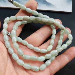 14&quot;-35&quot; Untreated,100% Natural barrel green Burma jadeite jade stone necklace,Grade A,Jadeite drum Beaded,man or woman jewelry,best gift