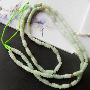 26&quot; 5mm,Mini thin Genuine Natural green Burma jadeite jade stone beaded necklace,Healing,cylinder Round Semi,man woman long necklace