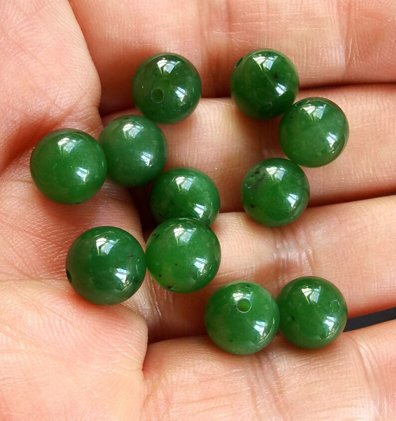 natural green jade stone,Red Rope adjustable necklace,gemstone bead,Good Luck,best gift Round Canadian Nephrite jade pendant