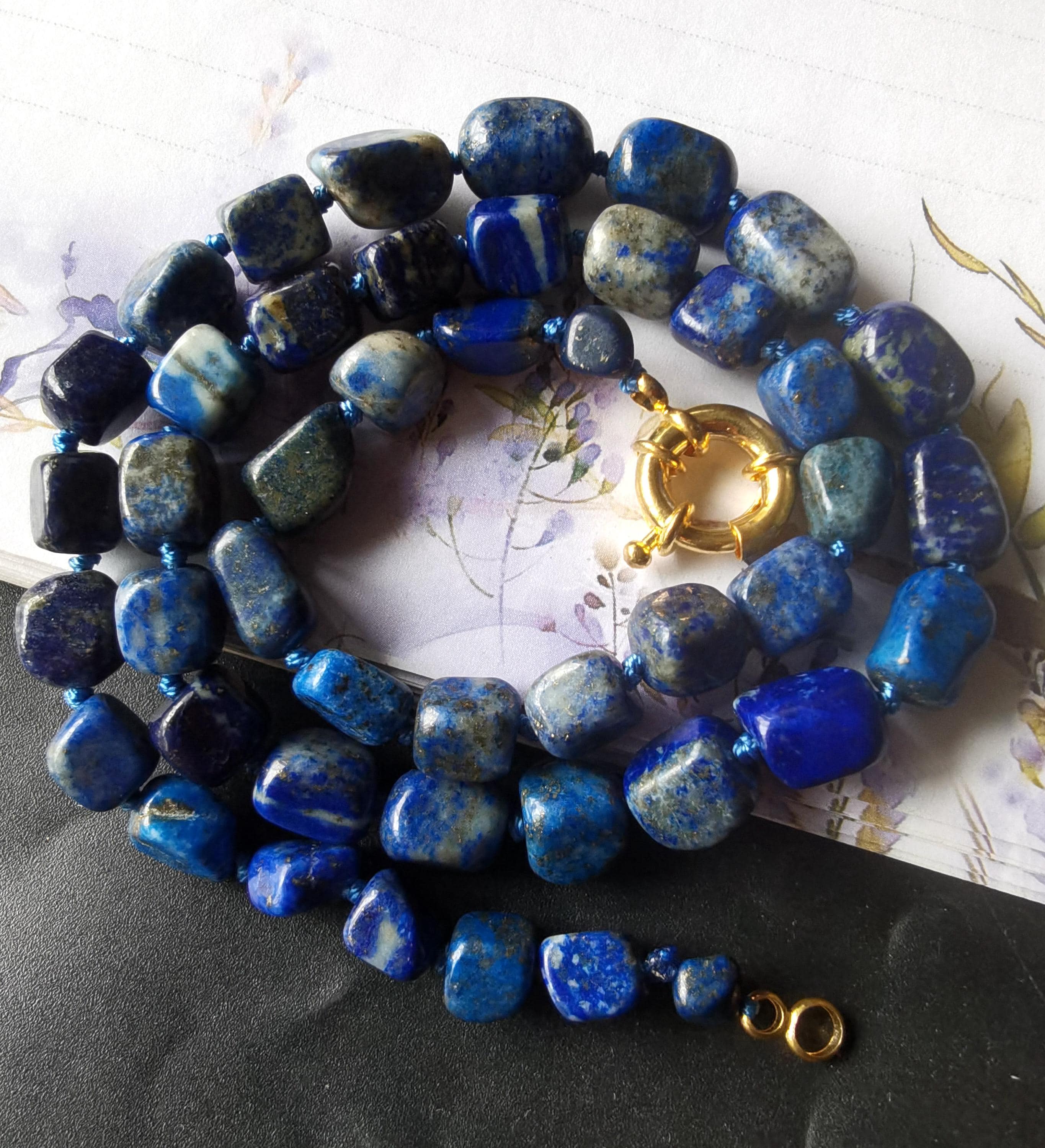 Blue stone necklace - Etsy 日本