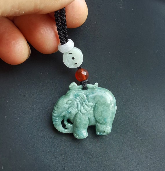 Certificato, Ciondolo In Pietra Di Giada Naturale Intagliata A - Foto 3