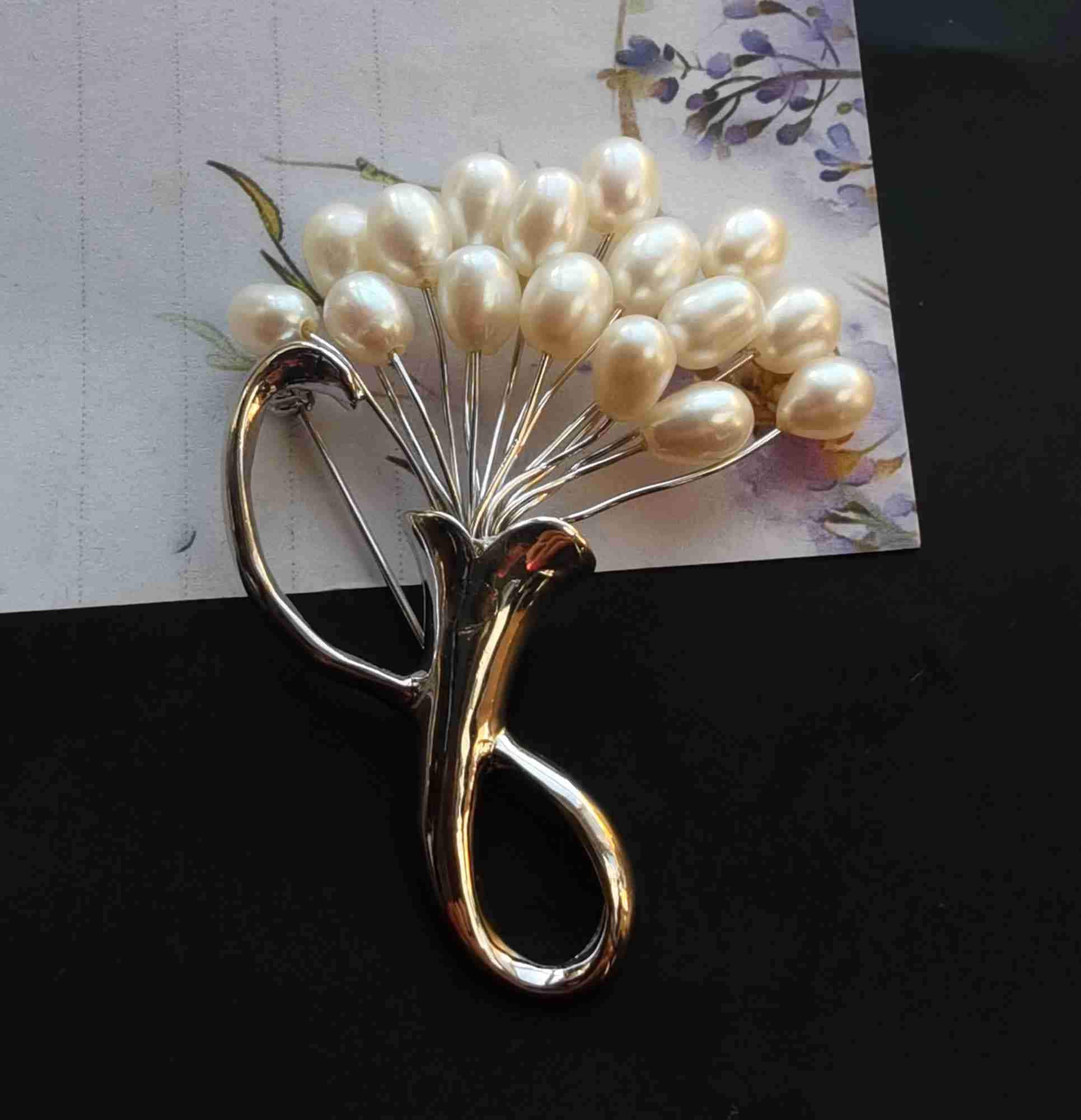 Gold Plated 925 Sterling Silver Butterfly Brooch for Women