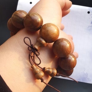 Gourd,Round 20mm chunky brown green wood Bracelet,Women Wood Bracelet,Men Wood Bracelet,Unisex Beaded Bracelet,elastic wood mala bracelet