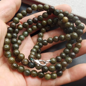 30“ Genuine Natural brown green Burma jadeite jade stone long beaded necklace,Healing,nugget Semi,man woman jadeite jewelry gift