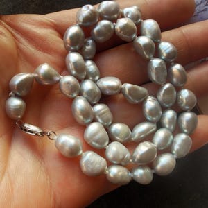 17-35" rijstvat grijze ketting met zoetwaterparels, heren, dames, bruidsmeisjes, bruiloft bruidscadeau