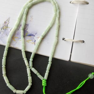 22&quot; 3.5mm,Mini thin Genuine Natural green Burma jadeite jade stone beaded necklace,Healing,cylinder Round Semi,man woman long necklace