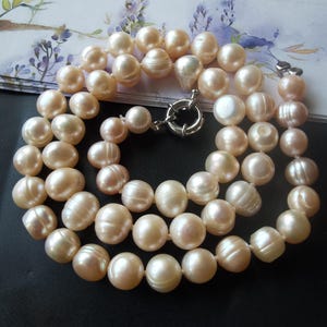 Baroque oval pink freshwater pearl Choker bead necklace,charm Semi Precious Birthday,gemstone,amulet,protector,Unisex,good lucky jewelry 09