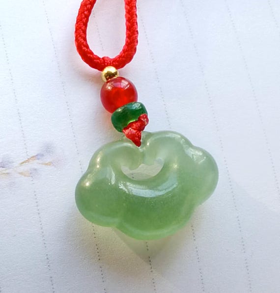 Certificato, Ciondolo In Pietra Di Giada Naturale Intagliata A - Foto 4