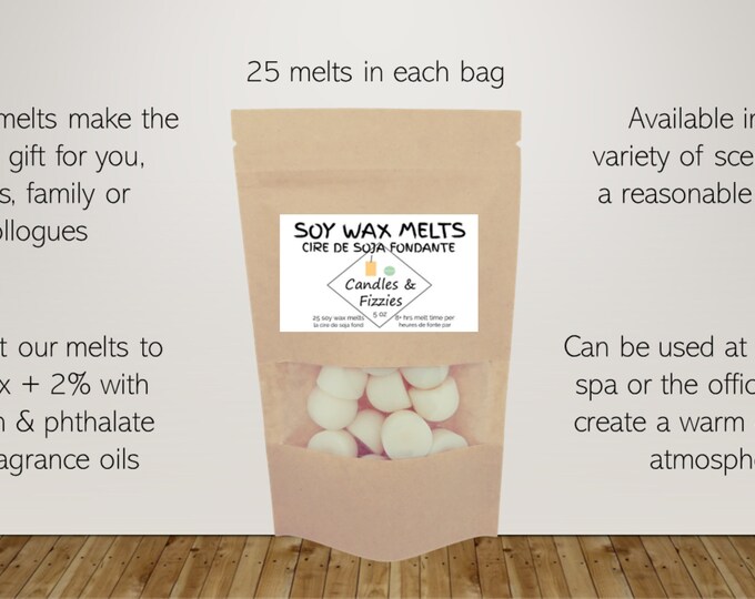 Soy Wax Melts - Wide Variety - No Additives or Artificial Colorants