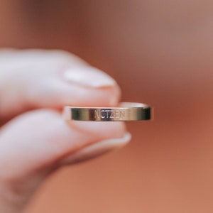 NCT RING/ Personalized ring, Kpop, Nctzen, Subtle engraved ring, OUTSIDE only engraving, Stacking ring, Song title, Bias, Date