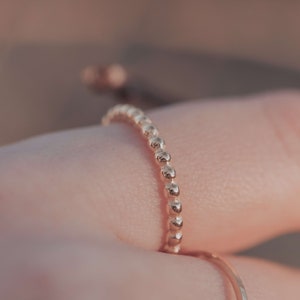 Dotted ring/ stackable, simple, dainty, durable, stainless steel, gift