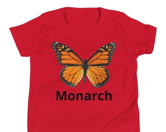 Monarch Butterfly Unisex Youth Short Sleeve T-Shirt