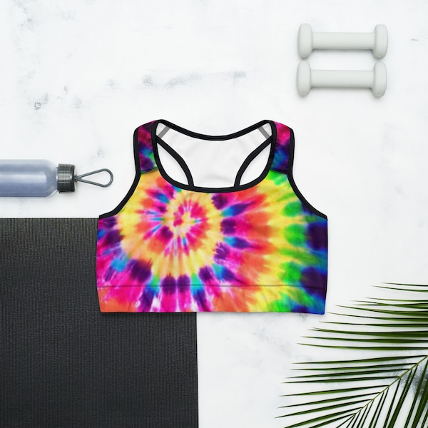 Sage Tie Dye Longline Sports Bra main image 1