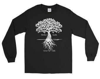 Långärmad t-shirt med motivet Moder Jord från Livets träd.