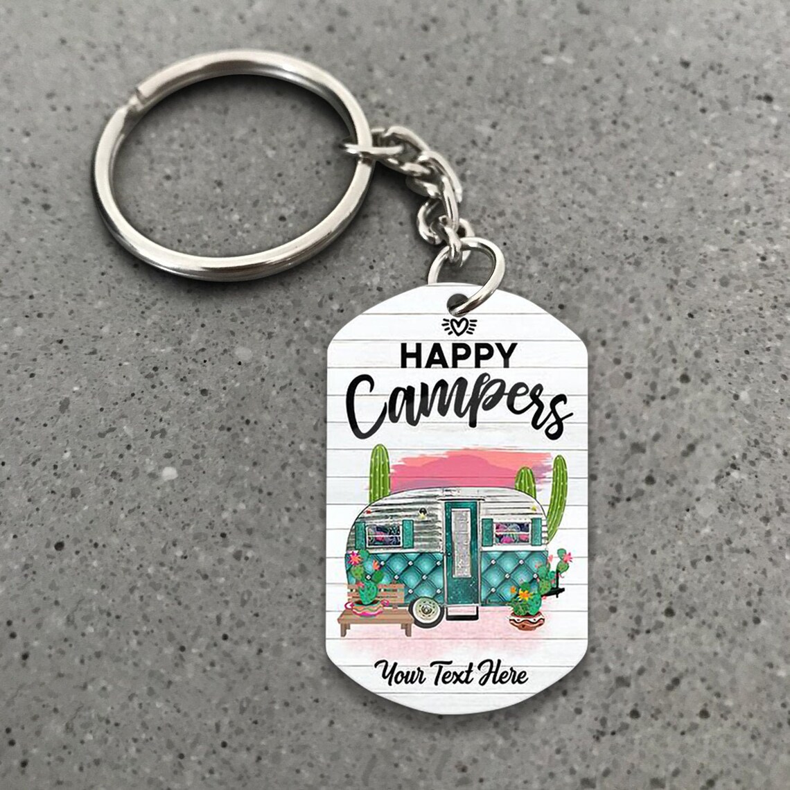 Personalised Happy Campers Acrylic Keychain Custom Text | Etsy