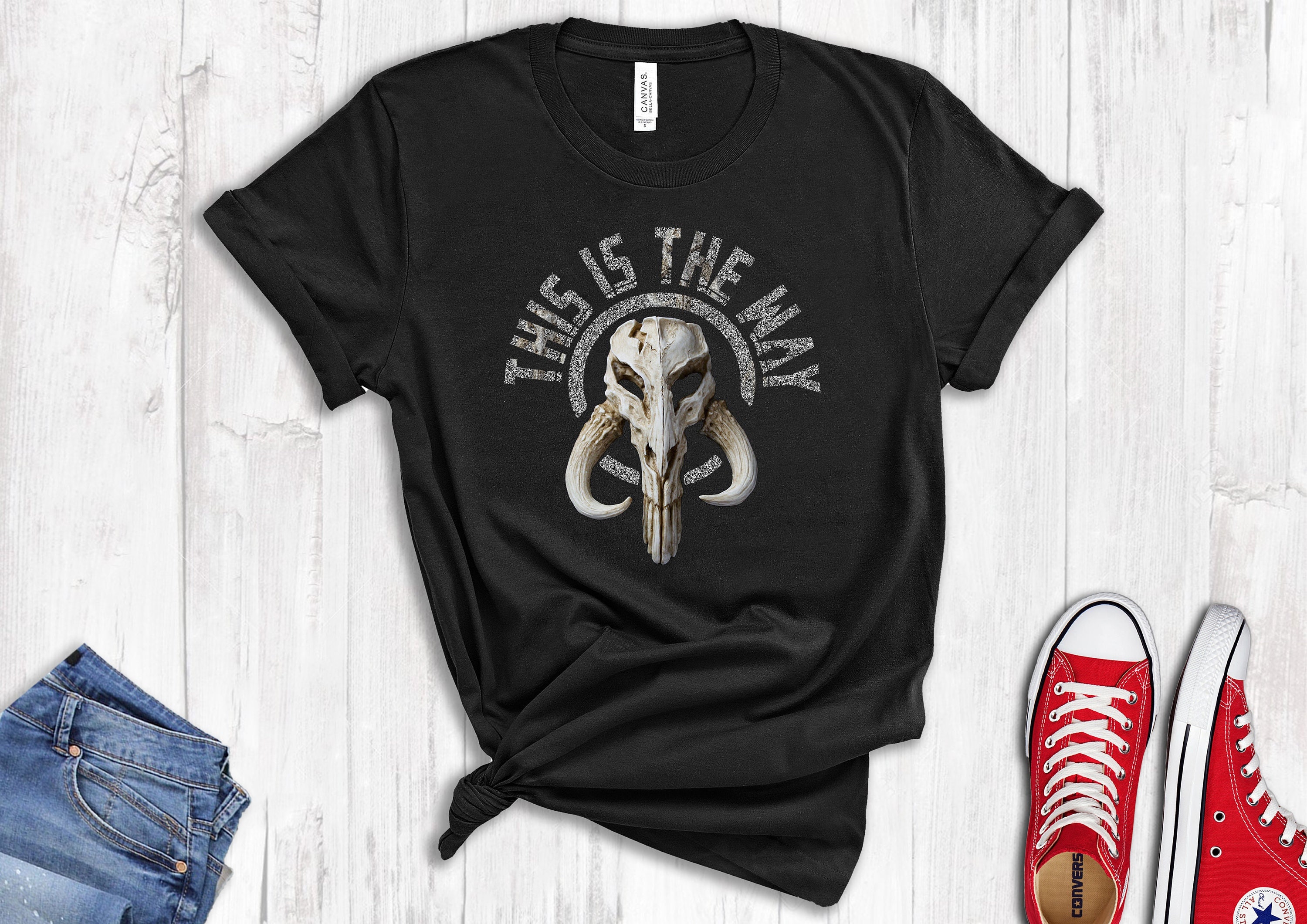 Discover This Is The Way Shirt, Mandalorian Shirt, Skull T-Shirt