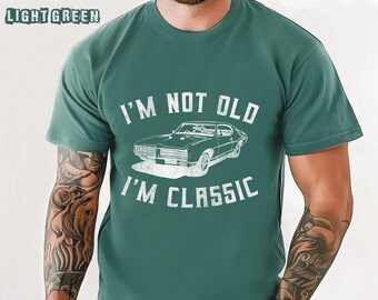 Tシャツ・カットソー IONSEOUL Vintage Old Car Print Overfit T-shirt JE1141 Amazon.com: I'm Not Old I'm Classic Car Vintage Born In 1938