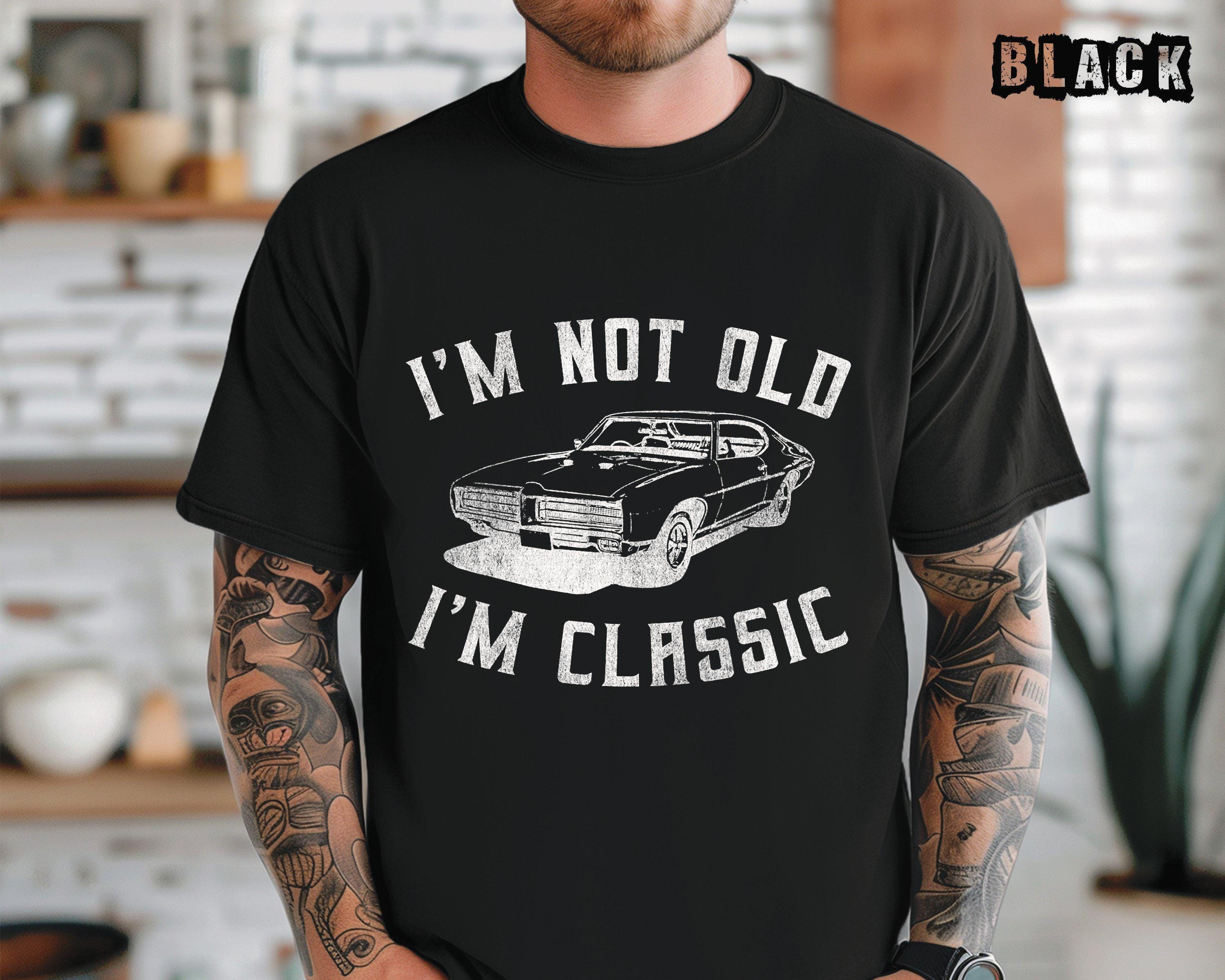 Tシャツ・カットソー IONSEOUL Vintage Old Car Print Overfit T-shirt JE1141 Comfort Colors T-shirt, I'm Not Old I'm Classic Car T-shirt