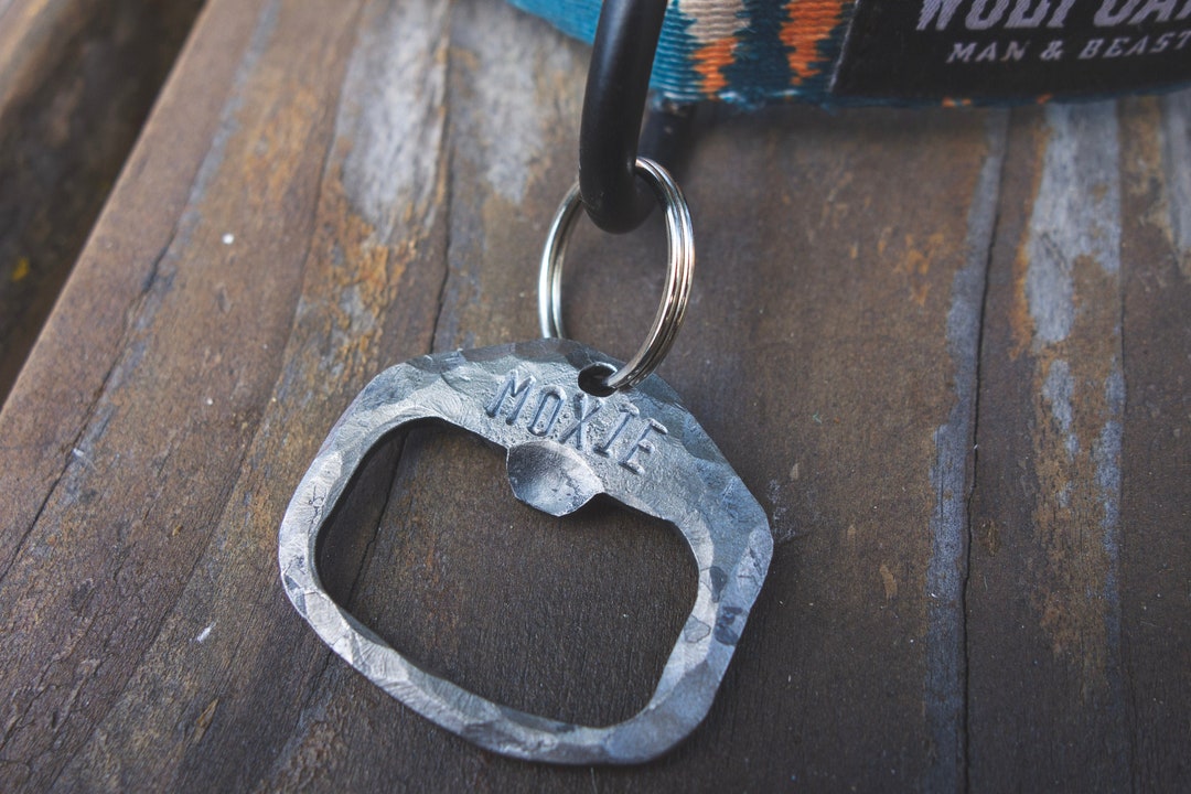 Dog Tag Bottle Opener Steel Dog Collar Dog Name Etsy UK