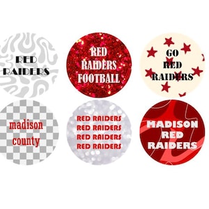 Madison County Red Raiders Button