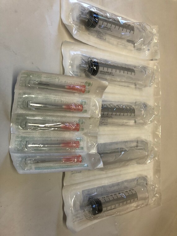 5 Pack Sterile 10cc Syringe With 3 18 G X 1 1/2 Needles Luer Etsy