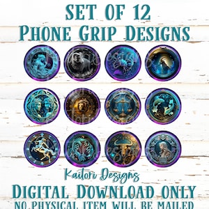 Modelos de sublimação de soquete de telefone pop-up Galaxy Zodiac - conjunto de 12 download digital