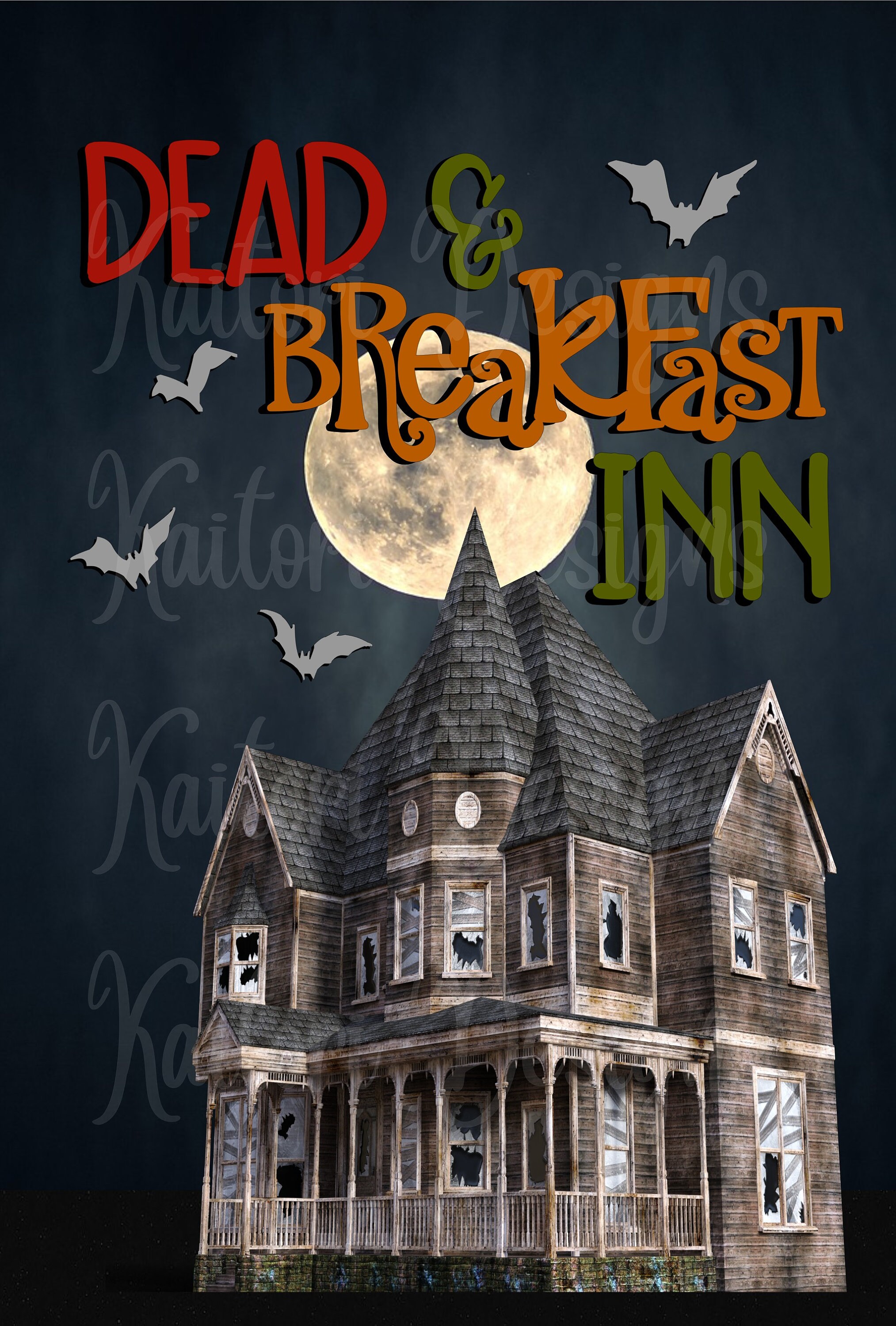 Dead &amp; Breakfast Inn Spooky Haunted House Halloween Garden | Etsy