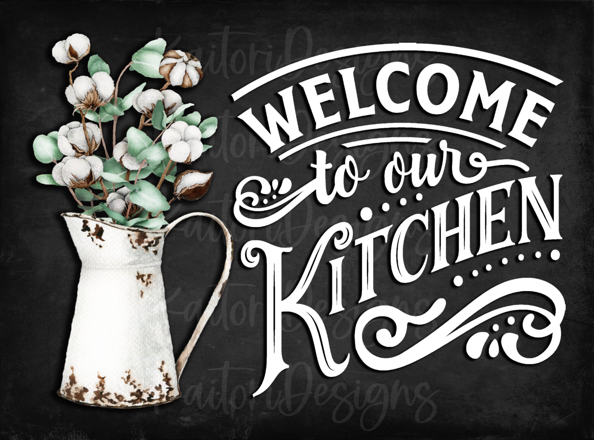 Wellcome Pitcher Welcome to Our Home Eucalyptus Pitcher Chalkboard Cutting Board ...