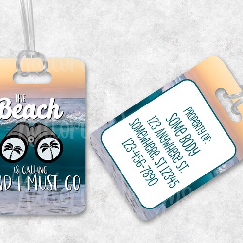 Paris Luggage ID Tag Sublimation Design Template Etsy