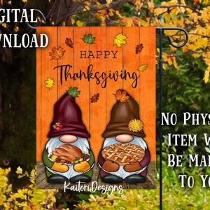 Happy Thanksgiving Buffalo Plaid Pumpkins Garden Flag Sublimation Design Template- Digital Download