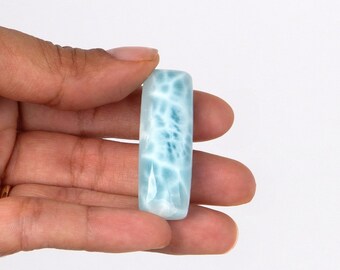 Larimar Cabochon, Premium Larimar, AAA Larimar, Larimar Stone, Dominican Larimar, Rectangular cabochon, Larimar pendant, Larimar palm stone